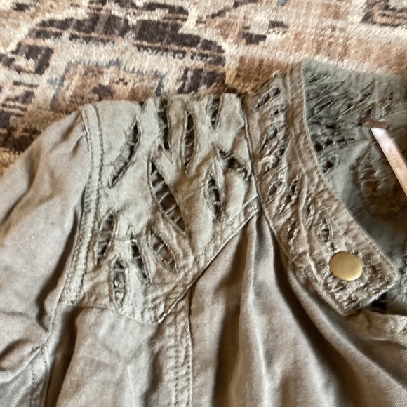 Free people olive cutout Moro jacket - Picture 4 of 7